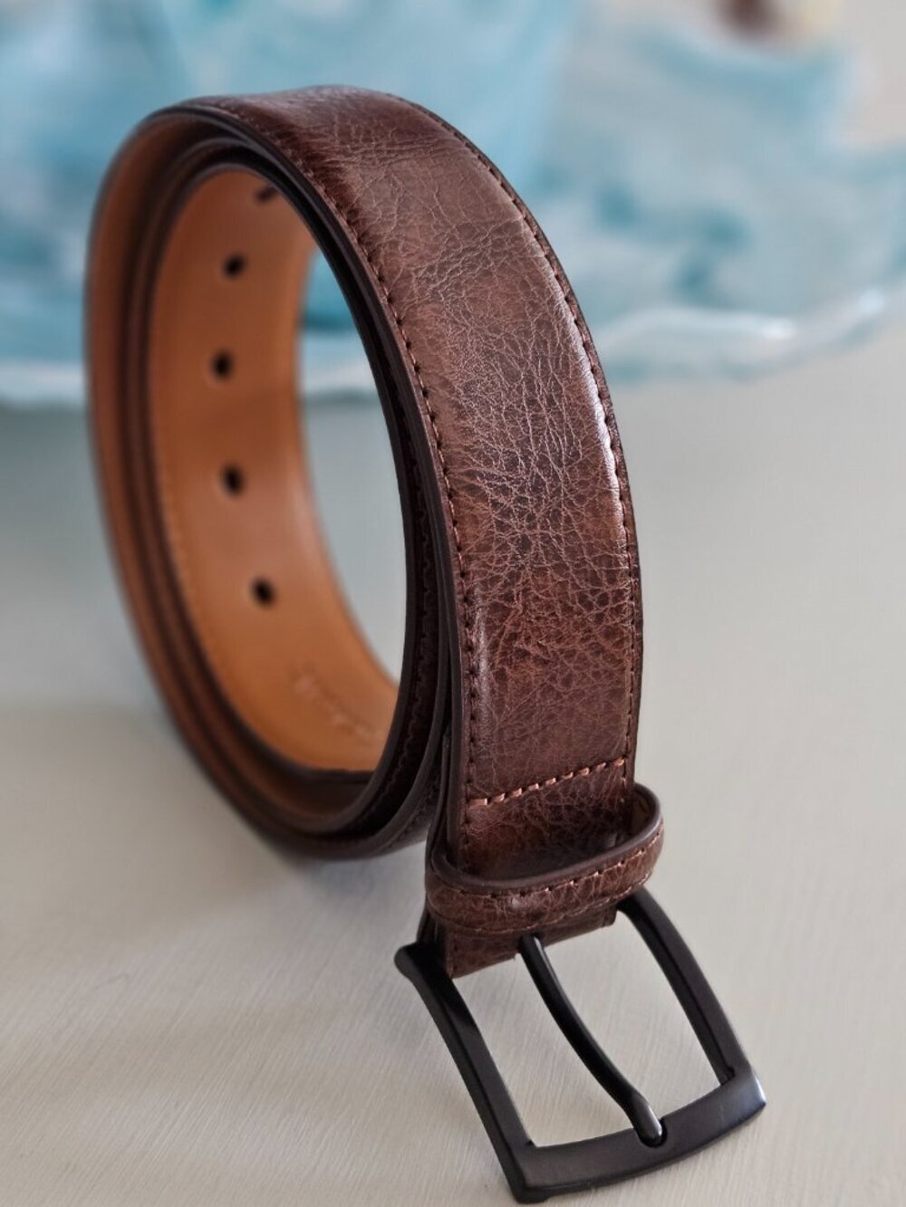 KERMISANT Men Business Leather Belt Classic design size 40/120